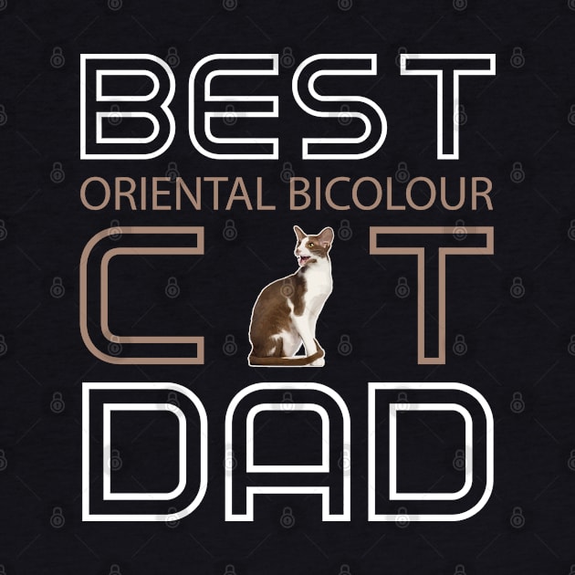 Best Oriental Bicolour Cat Dad by AmazighmanDesigns